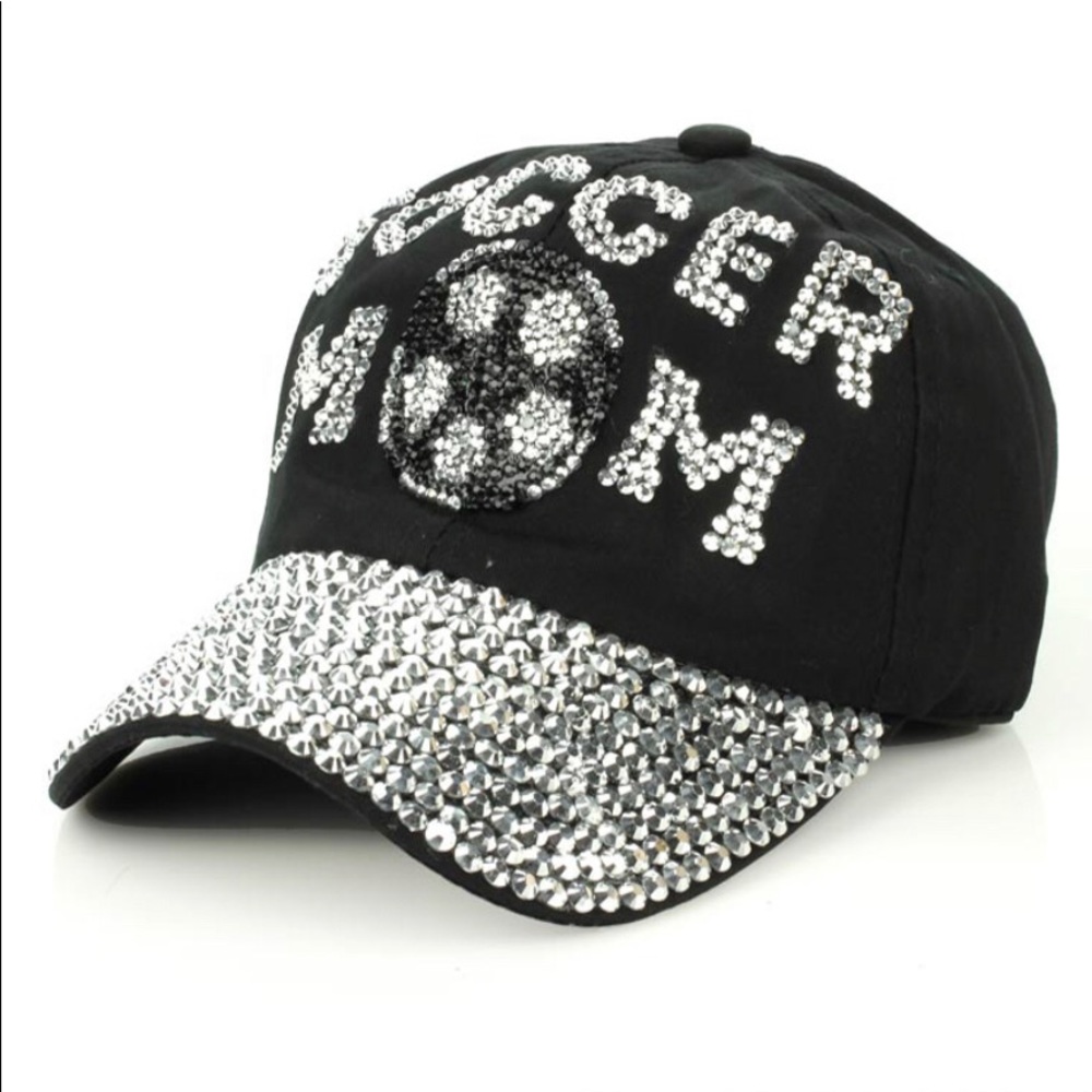 Sports "SOCCER MOM" Rhinestone Cap